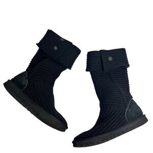 UGG AUSTRALIA BLACK WOMEN WINTER WARM BOOTS SIZE USA 7 NO BOX.